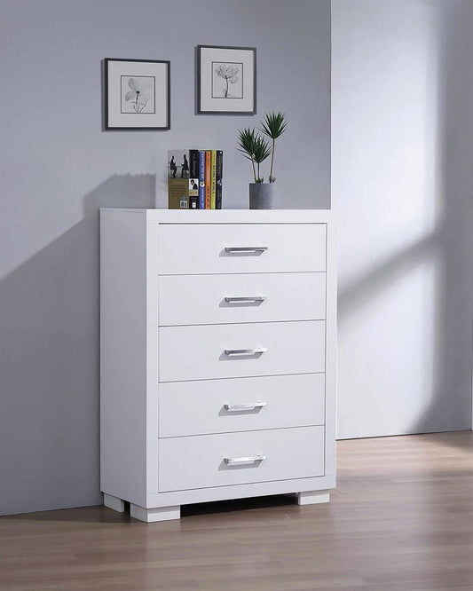 Jessica - Jessica 5-drawer Chest White