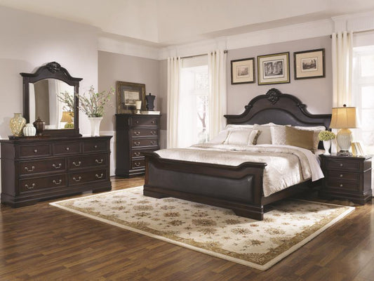 Cambridge - Cambridge Carved Bedroom Set Cappuccino