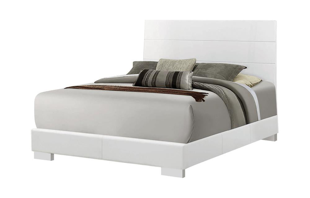 Felicity - Felicity Eastern King Panel Bed Glossy White