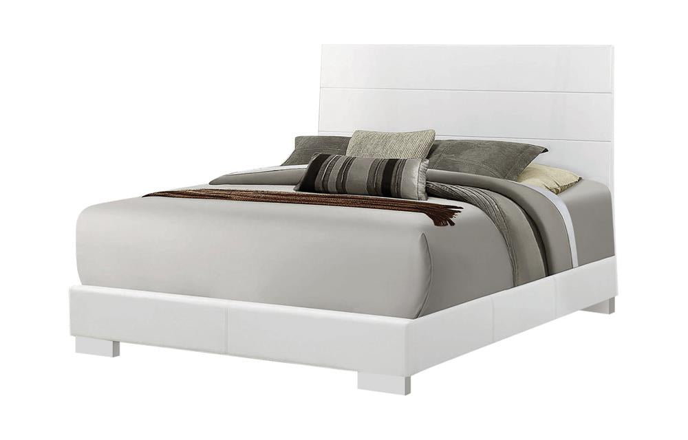 Felicity - Felicity California King Panel Bed Glossy White