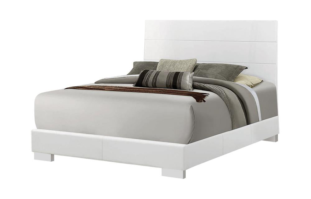 Felicity - Felicity Queen Panel Bed Glossy White