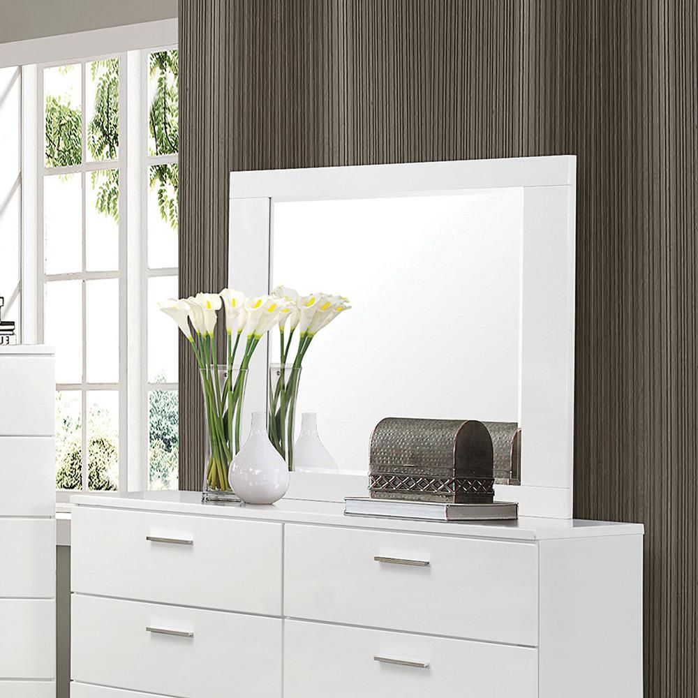 Felicity - Felicity Rectangle Dresser Mirror Glossy White