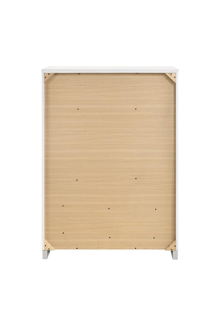 Felicity - Felicity 5-drawer Chest Glossy White