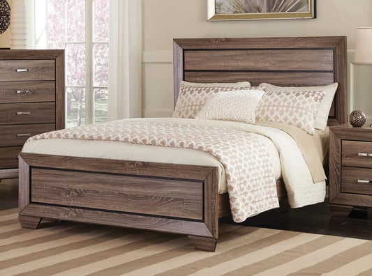 Kauffman - Kauffman Eastern King Panel Bed Washed Taupe