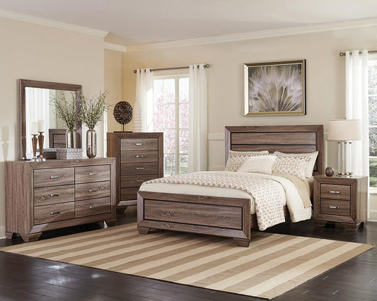 Kauffman - Kauffman Bedroom Set with High Straight Headboard