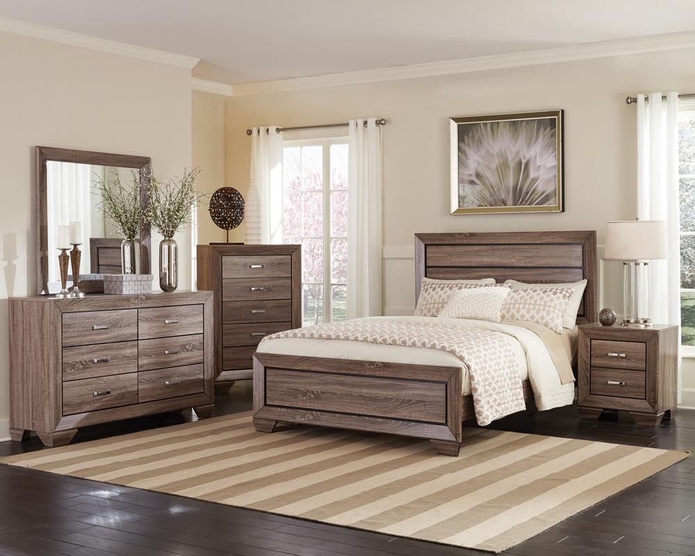 Kauffman - Kauffman California King Panel Bed Washed Taupe