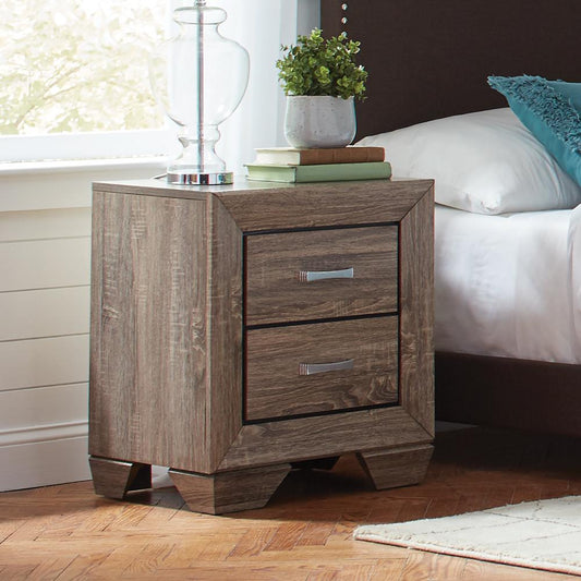 Kauffman - Kauffman 2-drawer Nightstand Washed Taupe