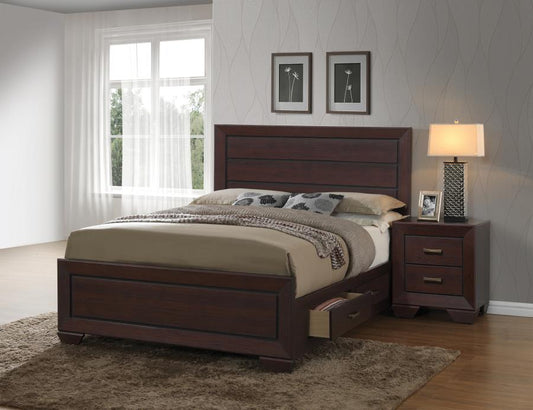 Kauffman - Kauffman Storage Bedroom Set with High Straight Headboard