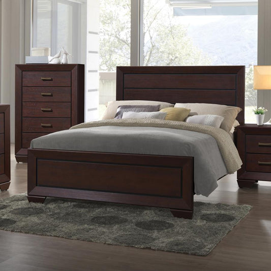 Kauffman - Kauffman Eastern King Panel Bed Dark Cocoa