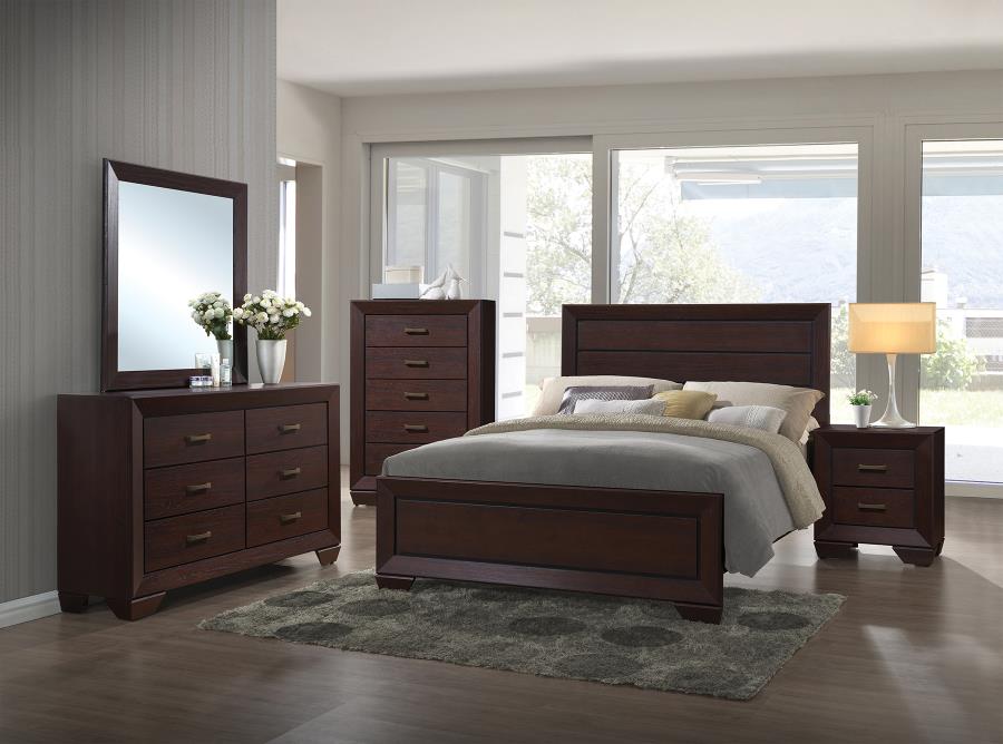 Kauffman - Kauffman Eastern King Panel Bed Dark Cocoa