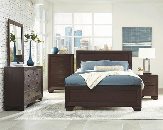 Kauffman - Kauffman California King Panel Bed Dark Cocoa