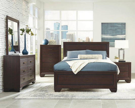 Kauffman - Kauffman Bedroom Set with High Straight Headboard