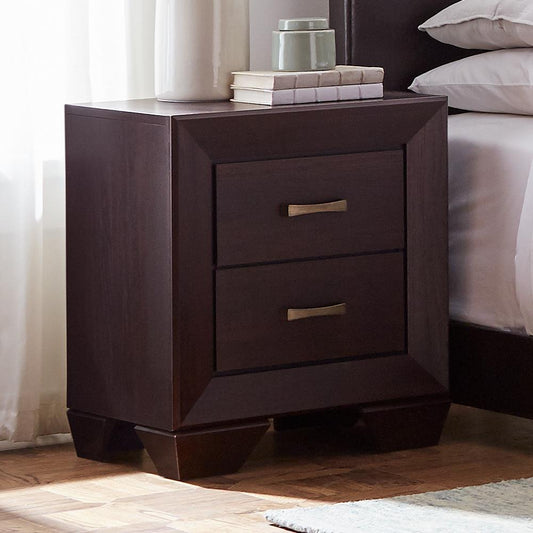 Kauffman - Kauffman 2-drawer Nightstand Dark Cocoa