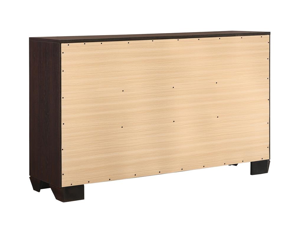 Kauffman - Kauffman 6-drawer Dresser Dark Cocoa