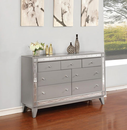 Leighton - Leighton 7-drawer Dresser Metallic Mercury