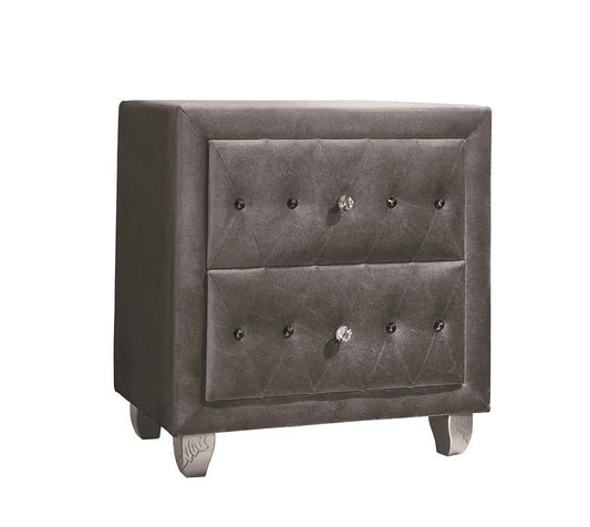 Deanna - Deanna 2-drawer Rectangular Nightstand Grey