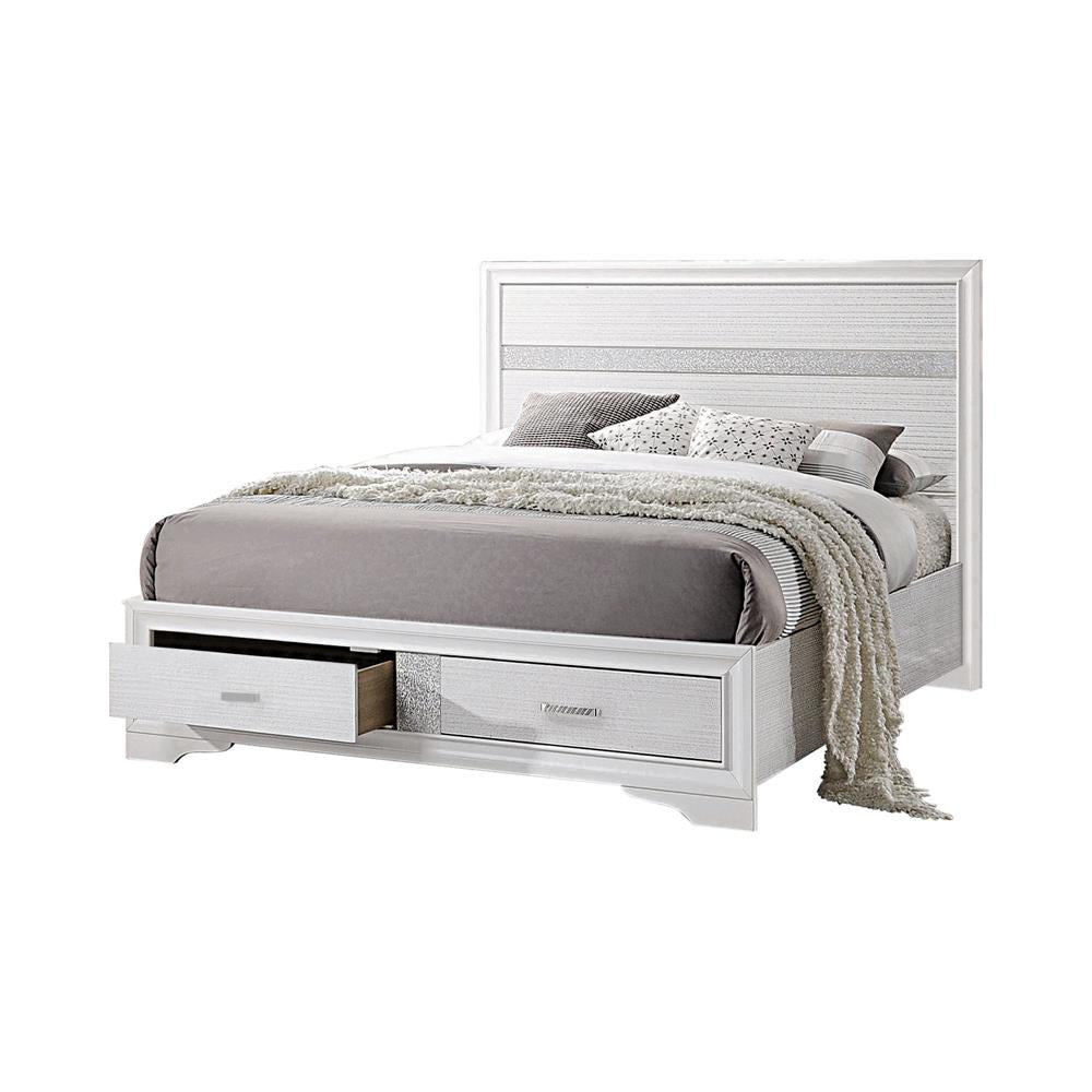 Miranda - Miranda Eastern King 2-drawer Storage Bed White