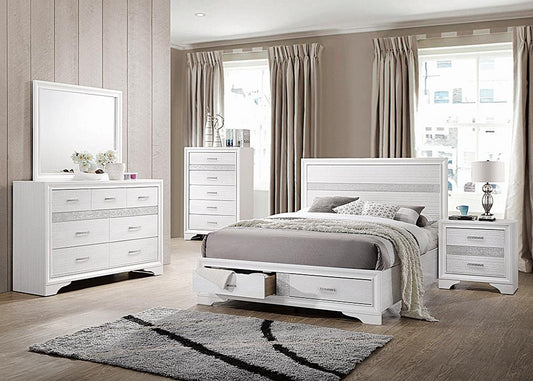 Miranda - Miranda Eastern King 2-drawer Storage Bed White