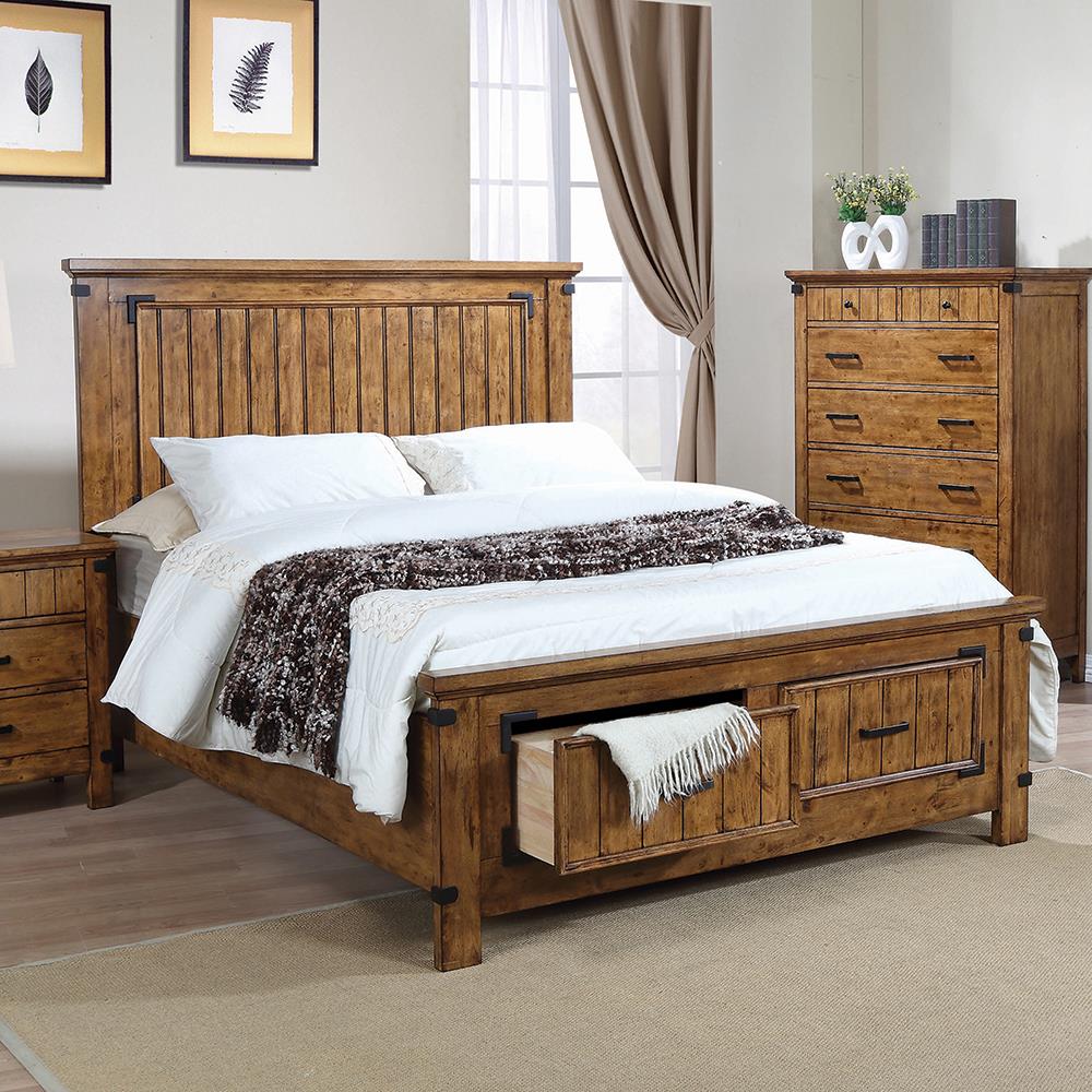 Brenner - Brenner Full Storage Bed Rustic Honey