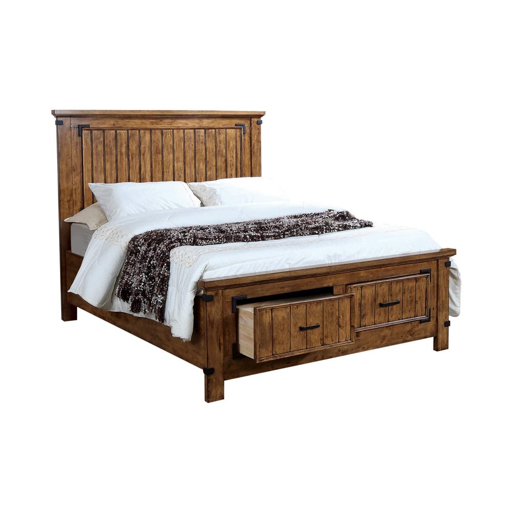 Brenner - Brenner California King Storage Bed Rustic Honey