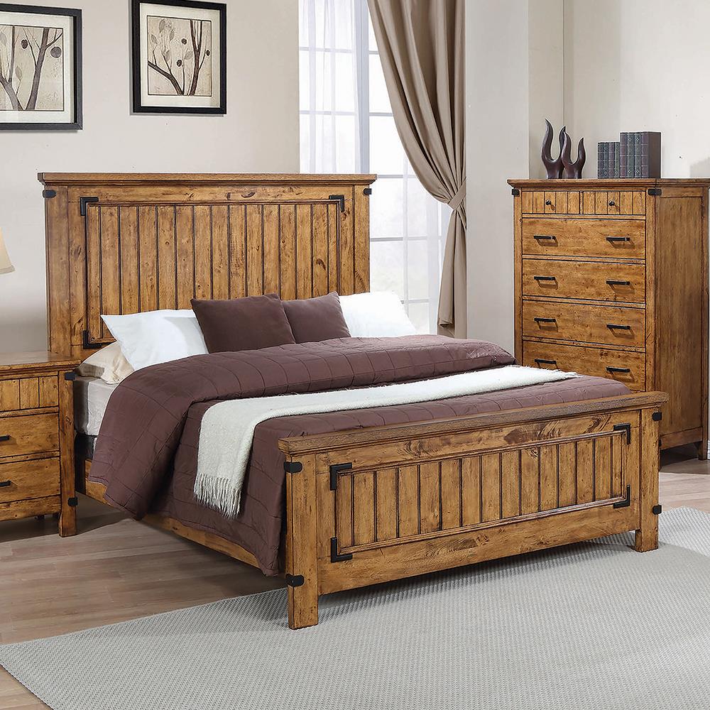 Brenner - Brenner Full Panel Bed Rustic Honey