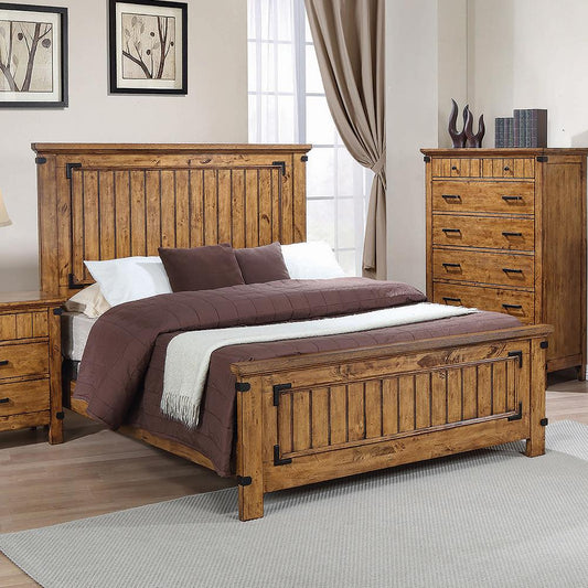 Brenner - Brenner Full Panel Bed Rustic Honey