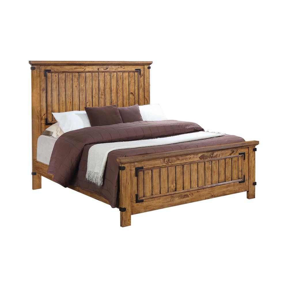 Brenner - Brenner Eastern King Panel Bed Rustic Honey