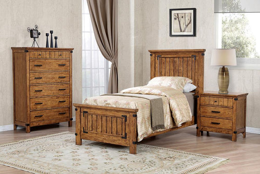 Brenner - Brenner Panel Bedroom Set Rustic Honey