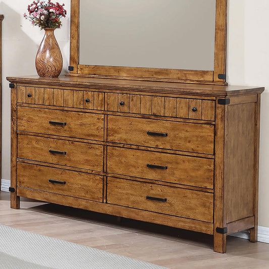 Brenner - Brenner 8-drawer Dresser Rustic Honey