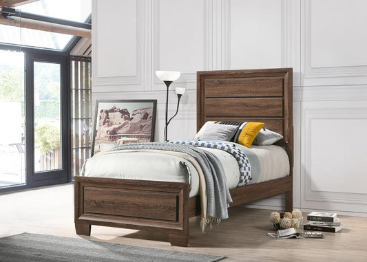 Brandon - Brandon Twin Panel Bed Medium Warm Brown
