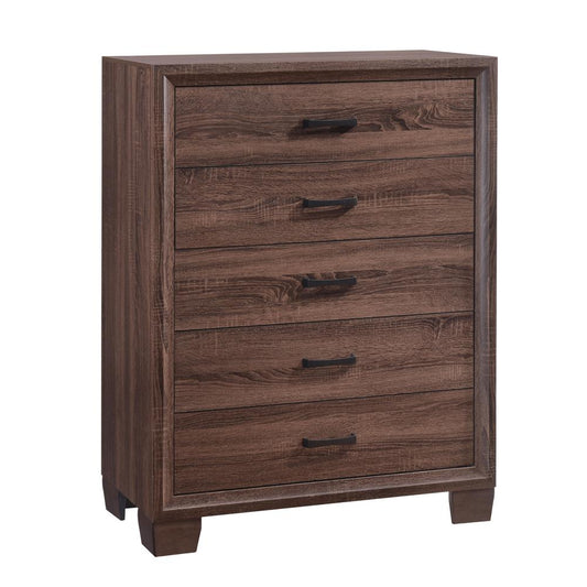 Brandon - Brandon 5-drawer Chest Medium Warm Brown