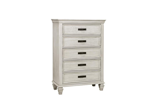 Franco - Franco 5-drawer Chest Antique White