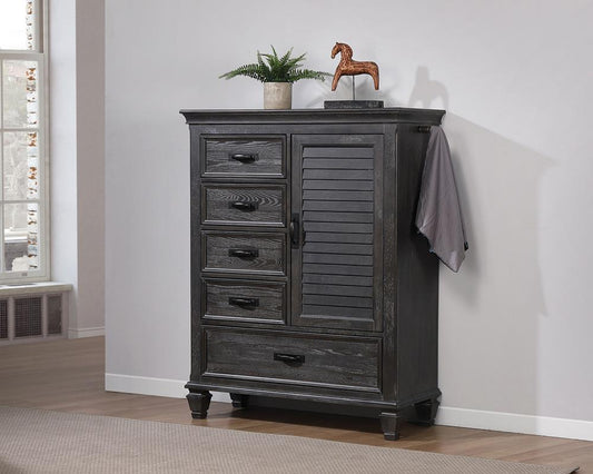 Franco - Franco 5-drawer Door Chest Weathered Sage