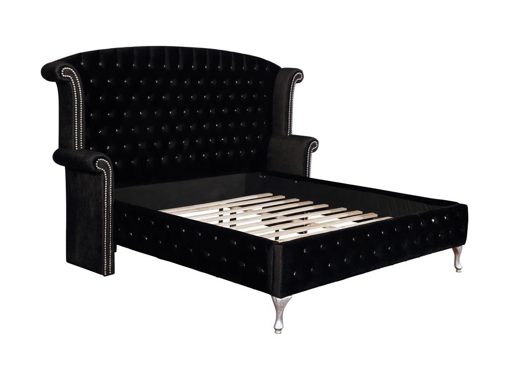 Deanna - Deanna California King Tufted Upholstered Bed Black