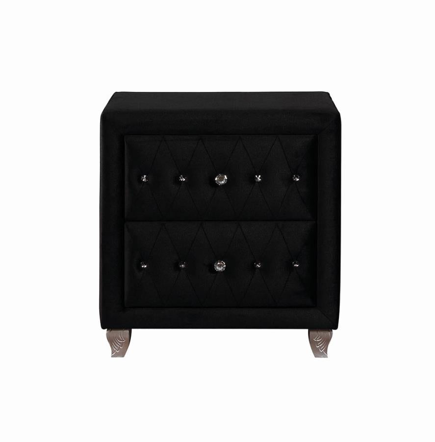 Deanna - Deanna 2-drawer Rectangular Nightstand Black