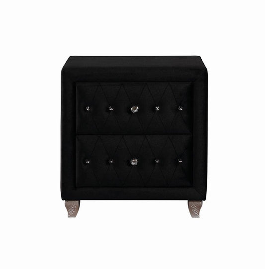 Deanna - Deanna 2-drawer Rectangular Nightstand Black