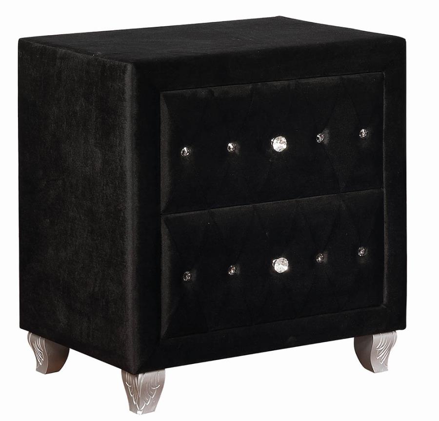 Deanna - Deanna 2-drawer Rectangular Nightstand Black