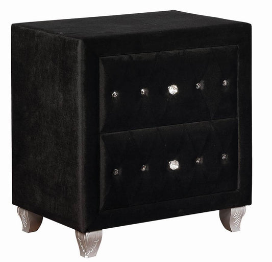 Deanna - Deanna 2-drawer Rectangular Nightstand Black