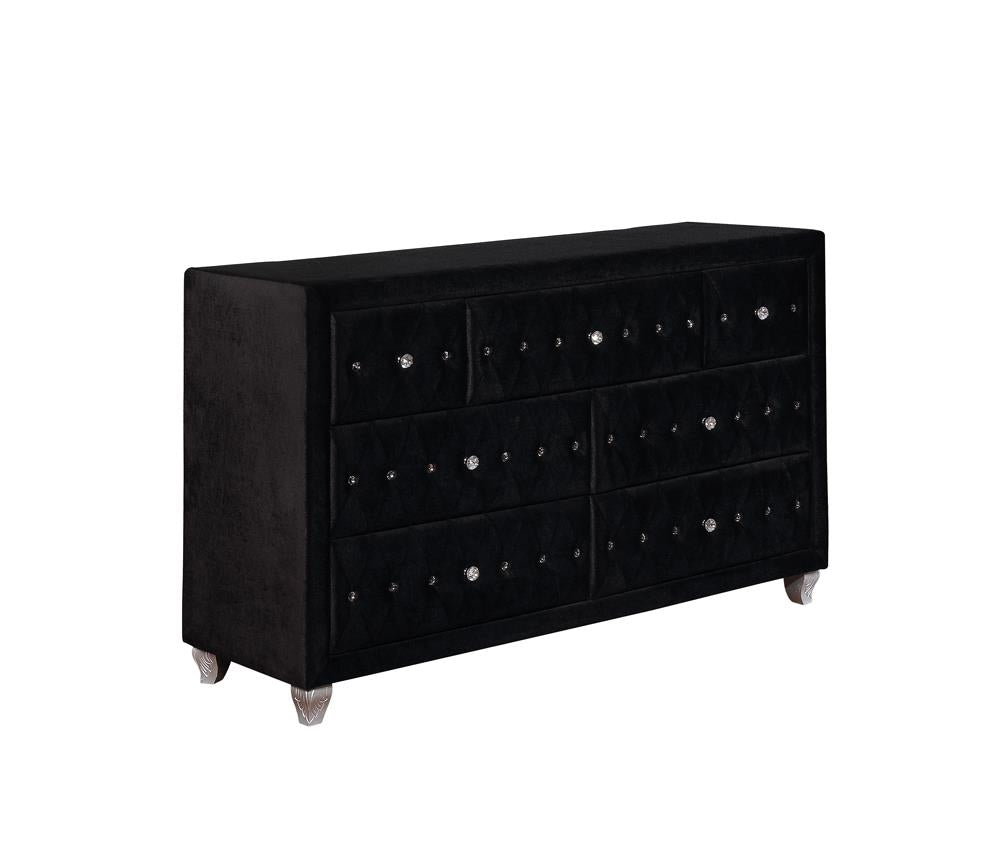 Deanna - Deanna 7-drawer Rectangular Dresser Black