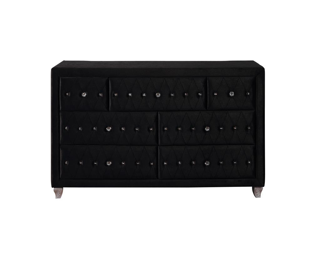 Deanna - Deanna 7-drawer Rectangular Dresser Black