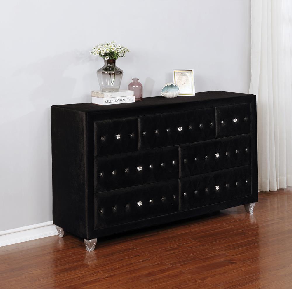 Deanna - Deanna 7-drawer Rectangular Dresser Black