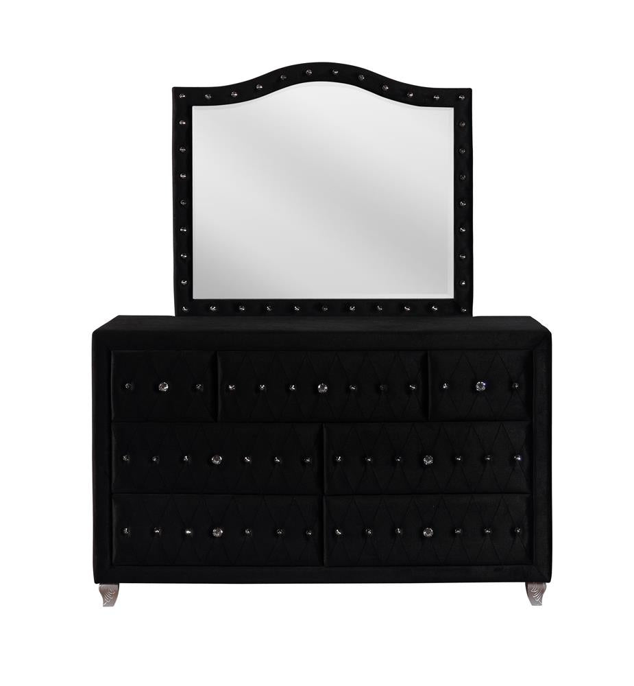 Deanna - Deanna 7-drawer Rectangular Dresser Black