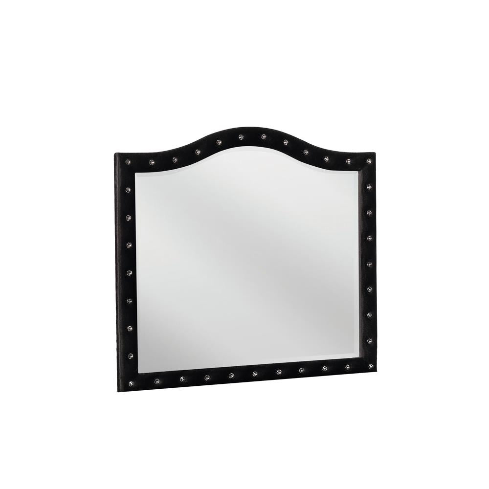 Deanna - Deanna Button Tufted Mirror Black