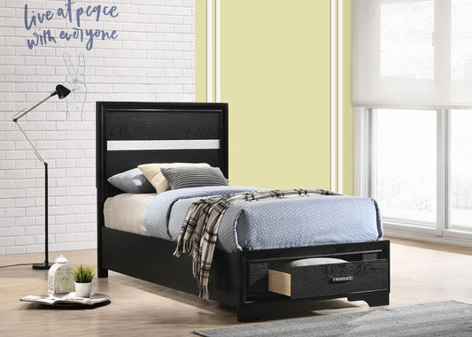 Miranda - Miranda Twin Storage Bed Black