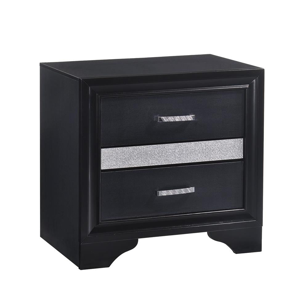 Miranda - Miranda 2-drawer Nightstand Tray Black