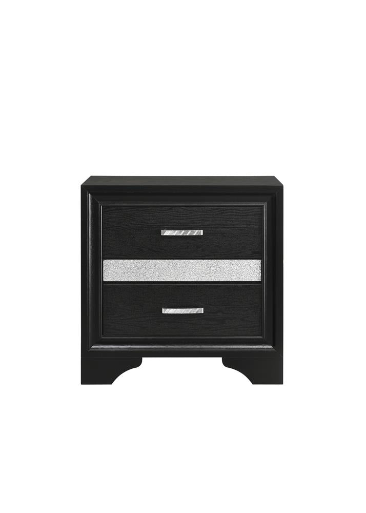 Miranda - Miranda 2-drawer Nightstand Tray Black