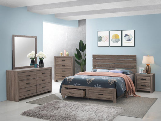 Brantford - Brantford 5-piece Eastern King Storage Bedroom Set Barrel Oak