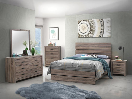 Brantford - Brantford Queen Panel Bed Barrel Oak