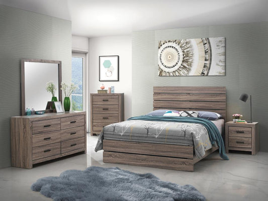 Brantford - Brantford 5-piece Queen Panel Bedroom Set Barrel Oak
