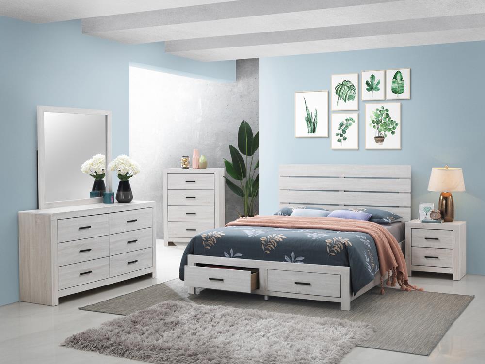 Brantford - Brantford 5-piece Eastern King Storage Bedroom Set Coastal White
